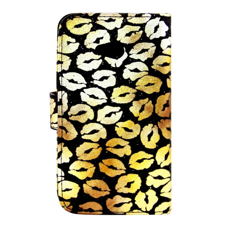 Lips Pattern Leather Case with Holder & Card Slots & Wallet for Microsoft Lumia 640