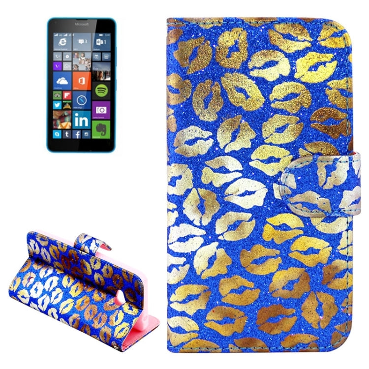 Lips Pattern Leather Case with Holder & Card Slots & Wallet for Microsoft Lumia 640