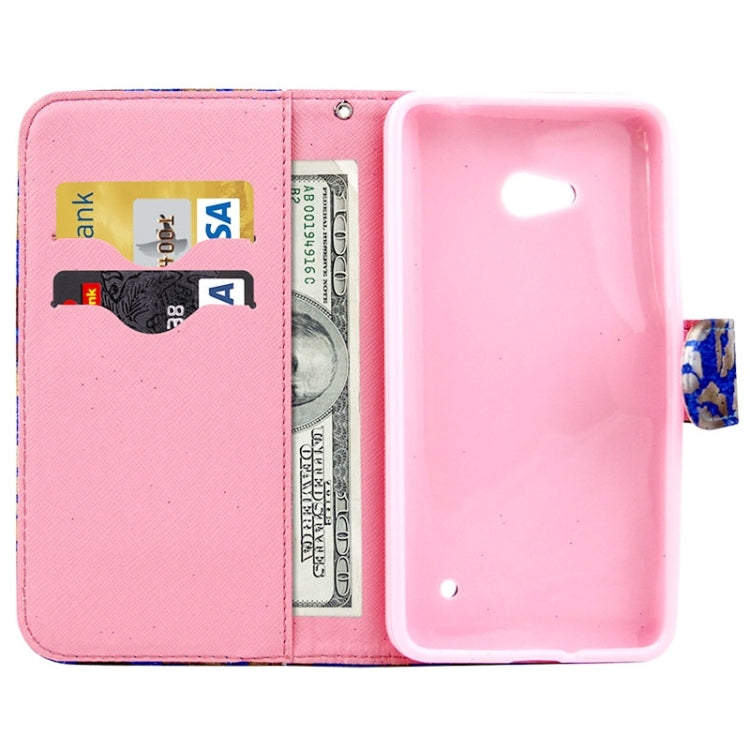 Lips Pattern Leather Case with Holder & Card Slots & Wallet for Microsoft Lumia 640