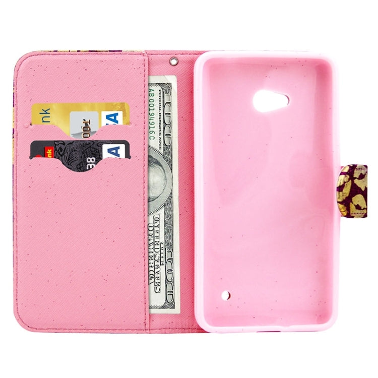 Lips Pattern Leather Case with Holder & Card Slots & Wallet for Microsoft Lumia 640