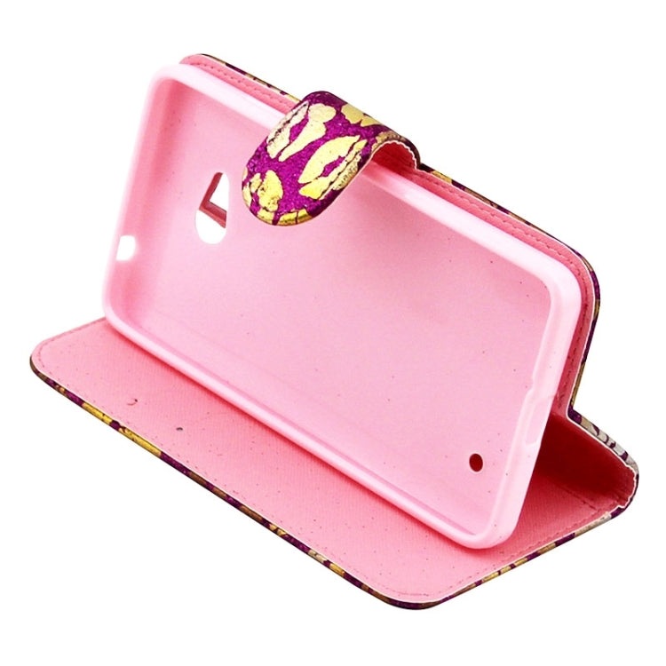 Lips Pattern Leather Case with Holder & Card Slots & Wallet for Microsoft Lumia 640