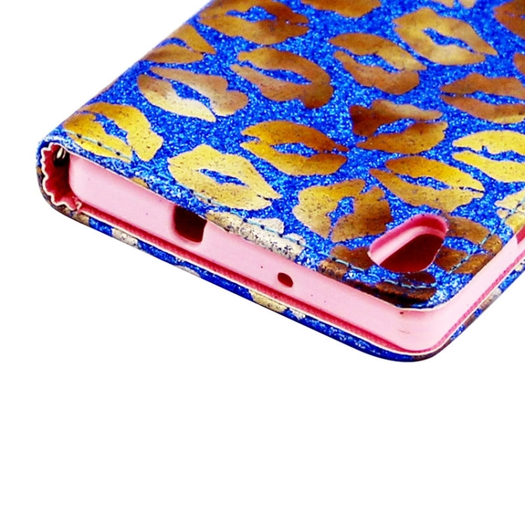 Lips Pattern Leather Case with Holder & Card Slots & Wallet for Huawei Ascend P7