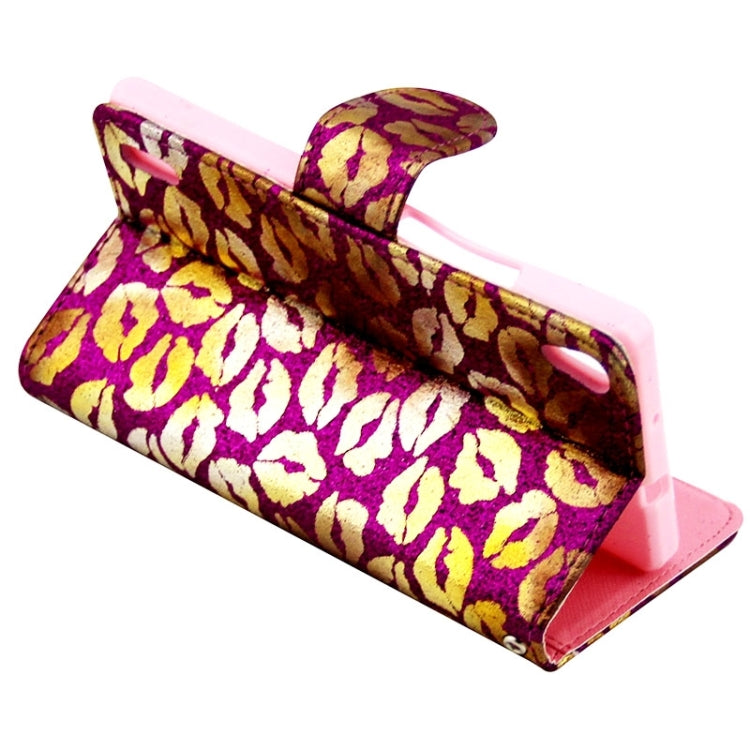 Lips Pattern Leather Case with Holder & Card Slots & Wallet for Huawei Ascend P7