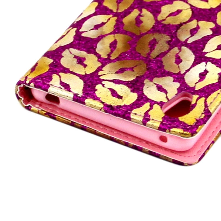 Lips Pattern Leather Case with Holder & Card Slots & Wallet for Sony Xperia Z4