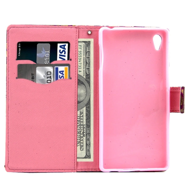 Lips Pattern Leather Case with Holder & Card Slots & Wallet for Sony Xperia Z4
