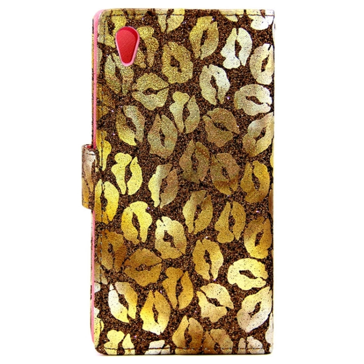 Lips Pattern Leather Case with Holder & Card Slots & Wallet for Sony Xperia Z4