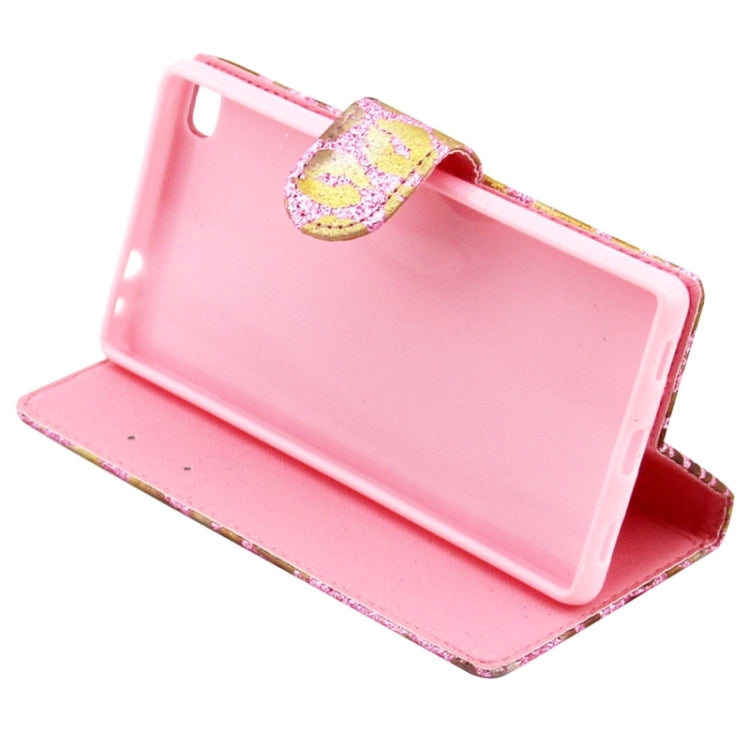 Lips Pattern Leather Case with Holder & Card Slots & Wallet for Huawei P8