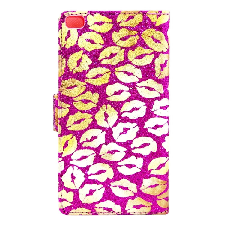 Lips Pattern Leather Case with Holder & Card Slots & Wallet for Huawei P8