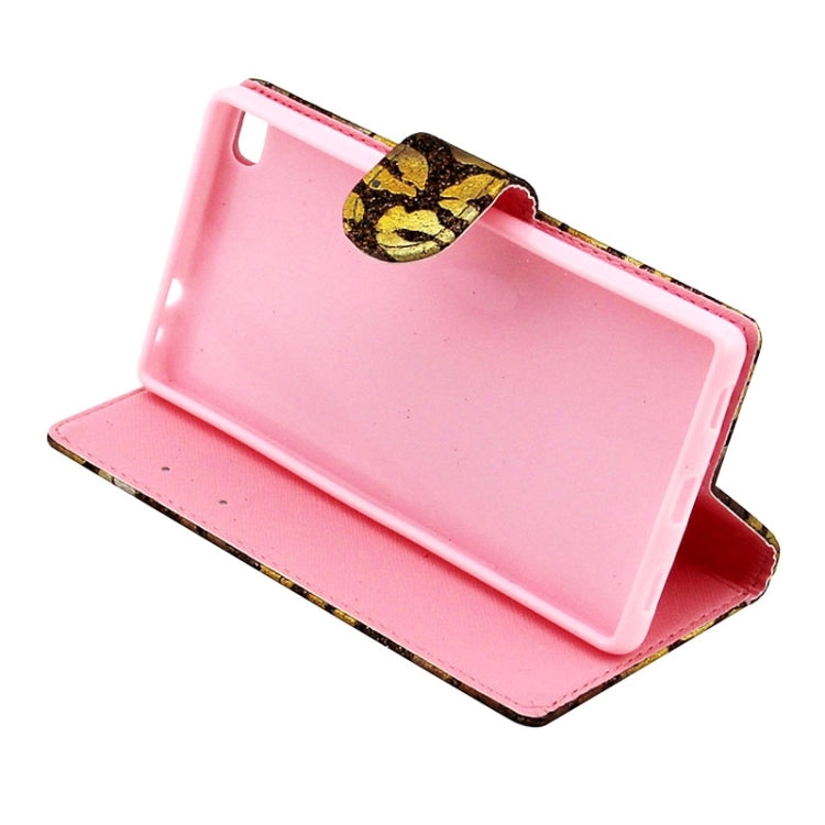 Lips Pattern Leather Case with Holder & Card Slots & Wallet for Huawei P8