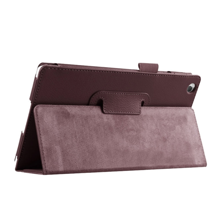 Litchi Texture Horizontal Flip Solid Color Leather Case with Two-Folding Holder for Lenovo Tab 2 A8