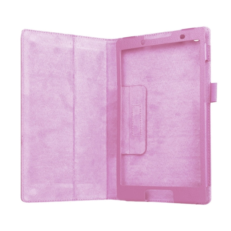 Litchi Texture Horizontal Flip Solid Color Leather Case with Two-Folding Holder for Lenovo Tab 2 A8