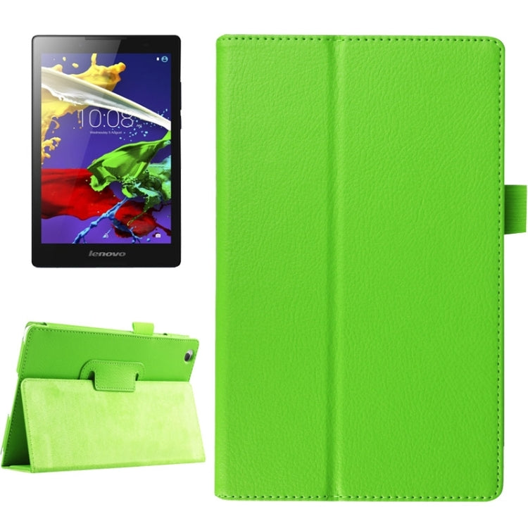 Litchi Texture Horizontal Flip Solid Color Leather Case with Two-Folding Holder for Lenovo Tab 2 A8