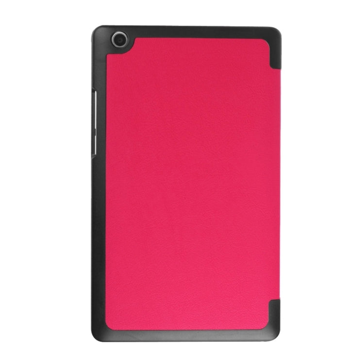 Karst Texture Horizontal Flip Solid Color Leather Case with Three-Folding Holder for Lenovo Tab 2 A8-50F