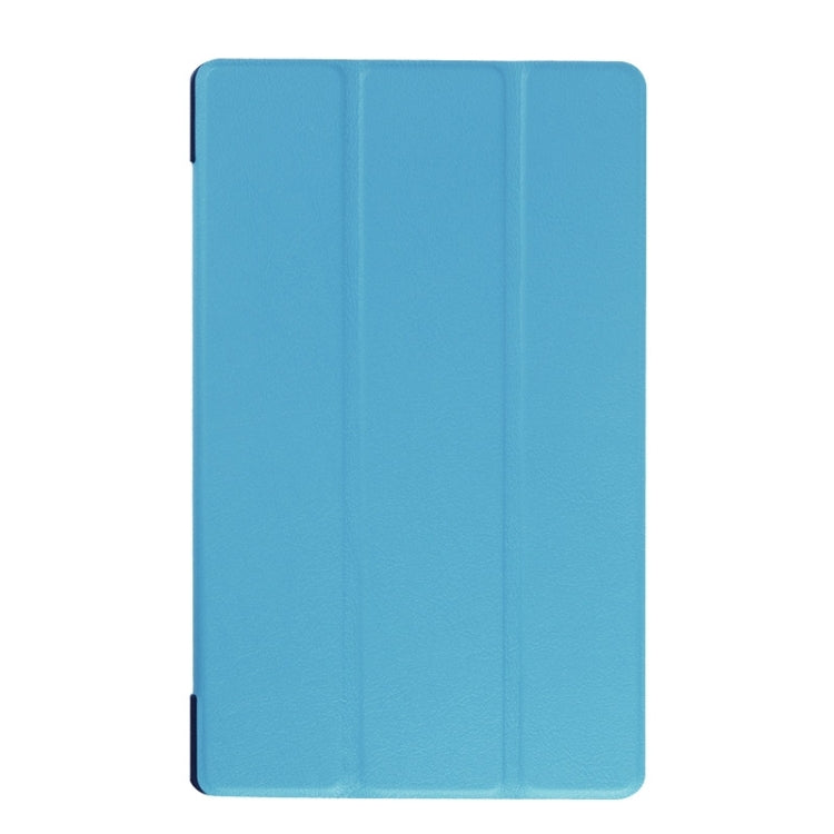 Karst Texture Horizontal Flip Solid Color Leather Case with Three-Folding Holder for Lenovo Tab 2 A8-50F