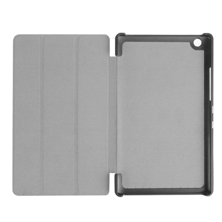 Karst Texture Horizontal Flip Solid Color Leather Case with Three-Folding Holder for Lenovo Tab 2 A8-50F