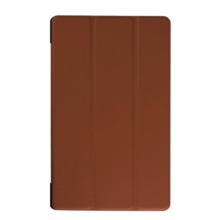 Karst Texture Horizontal Flip Solid Color Leather Case with Three-Folding Holder for Lenovo Tab 2 A8-50F