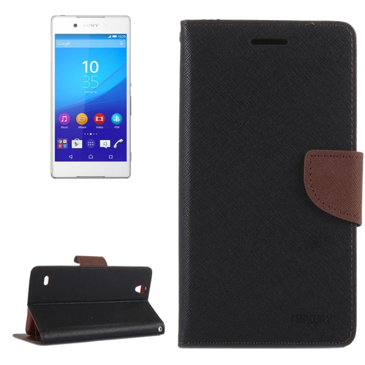 Color Matching Style Cross Texture Horizontal Flip Leather Case with Holder & Card Slots & Wallet for Sony Xperia C4