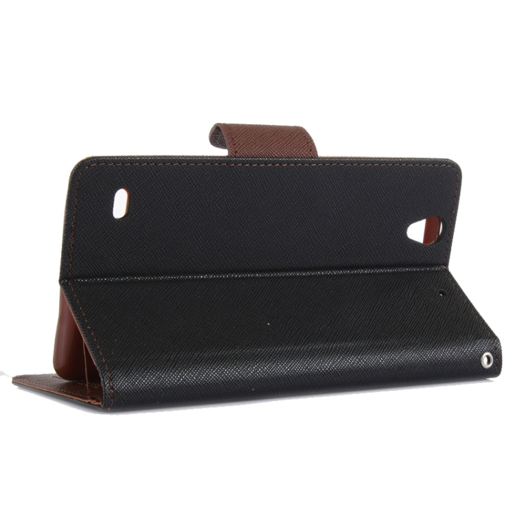 Color Matching Style Cross Texture Horizontal Flip Leather Case with Holder & Card Slots & Wallet for Sony Xperia C4