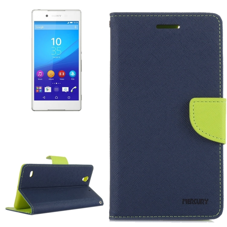 Color Matching Style Cross Texture Horizontal Flip Leather Case with Holder & Card Slots & Wallet for Sony Xperia C4
