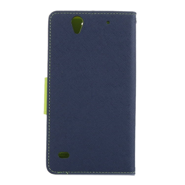 Color Matching Style Cross Texture Horizontal Flip Leather Case with Holder & Card Slots & Wallet for Sony Xperia C4