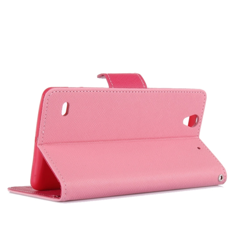 Color Matching Style Cross Texture Horizontal Flip Leather Case with Holder & Card Slots & Wallet for Sony Xperia C4