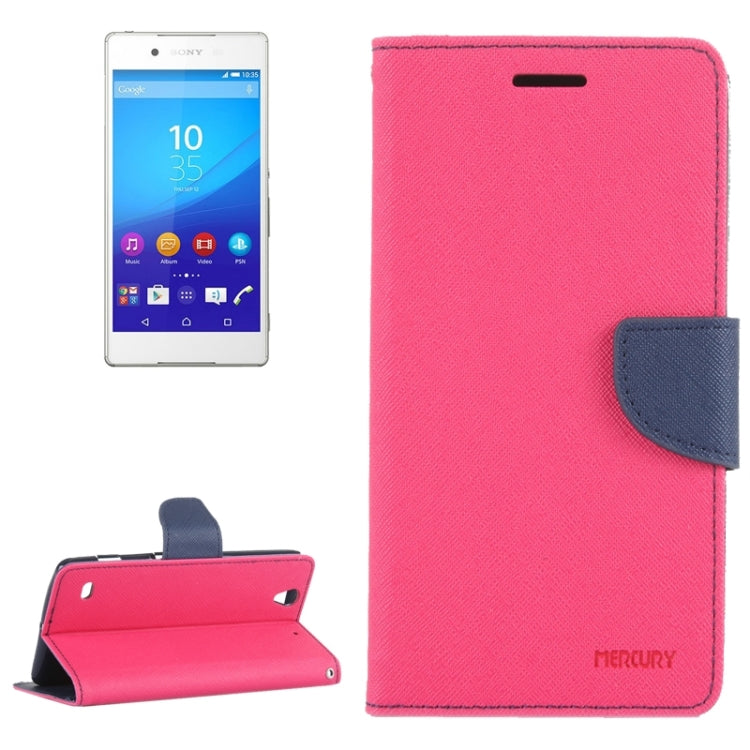 Color Matching Style Cross Texture Horizontal Flip Leather Case with Holder & Card Slots & Wallet for Sony Xperia C4