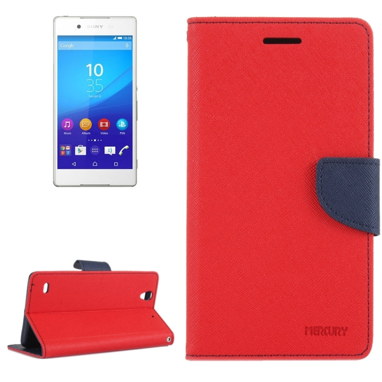 Color Matching Style Cross Texture Horizontal Flip Leather Case with Holder & Card Slots & Wallet for Sony Xperia C4