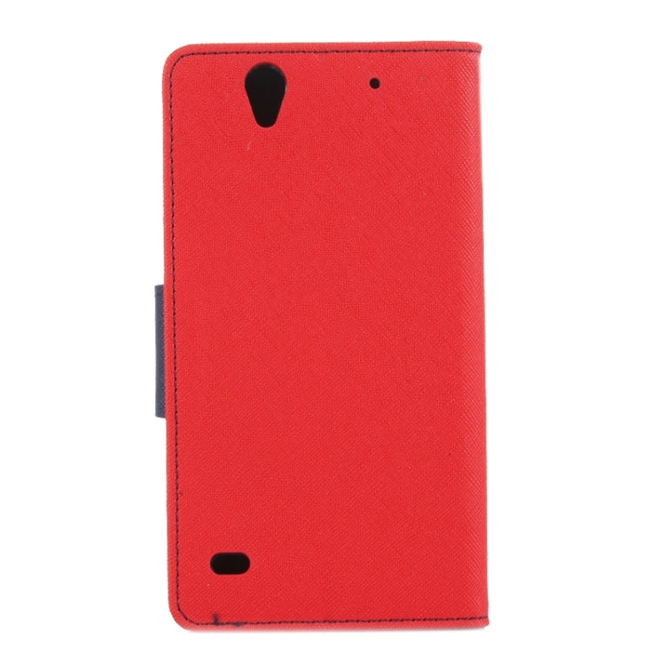 Color Matching Style Cross Texture Horizontal Flip Leather Case with Holder & Card Slots & Wallet for Sony Xperia C4