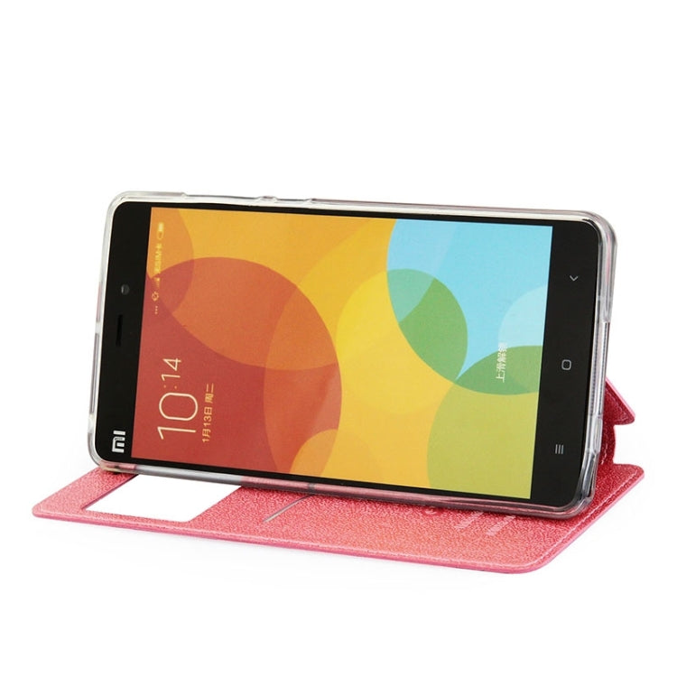 UFO Orange Peel Texture Leather Case with Holder & Card Slot & Caller ID Display for Xiaomi Mi Note