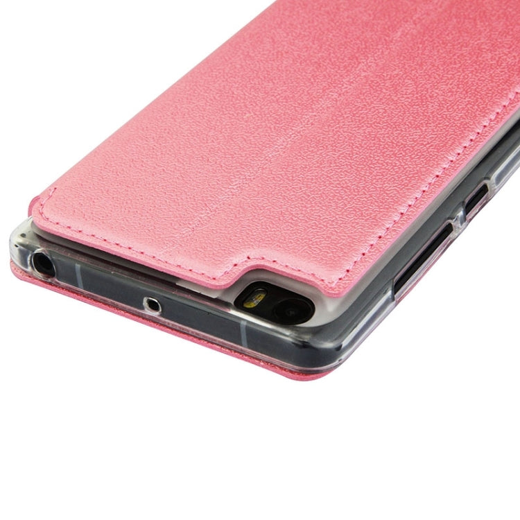 UFO Orange Peel Texture Leather Case with Holder & Card Slot & Caller ID Display for Xiaomi Mi Note