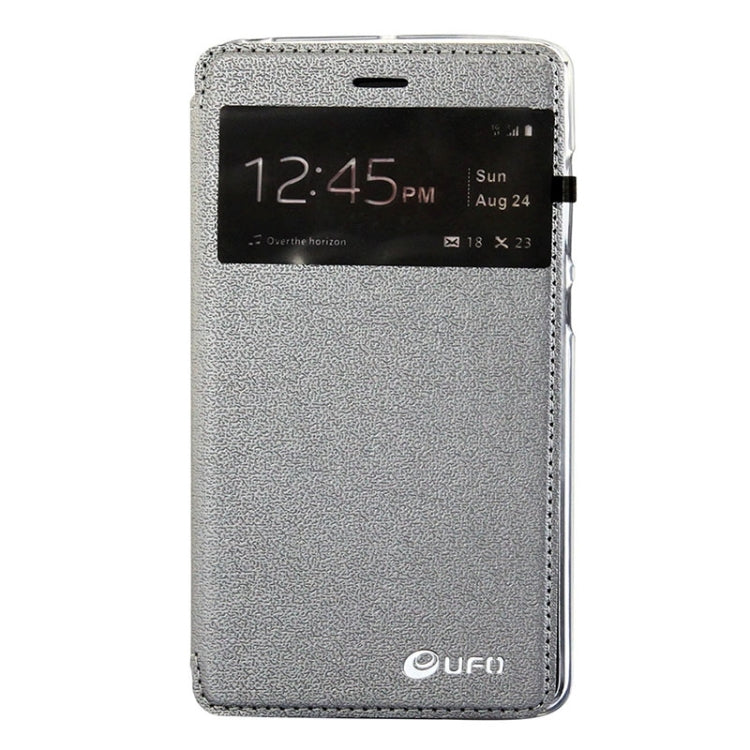 UFO Orange Peel Texture Leather Case with Holder & Card Slot & Caller ID Display for Xiaomi Mi Note