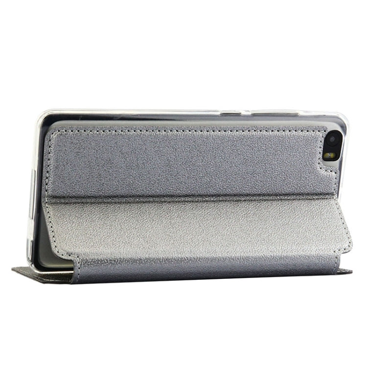 UFO Orange Peel Texture Leather Case with Holder & Card Slot & Caller ID Display for Xiaomi Mi Note