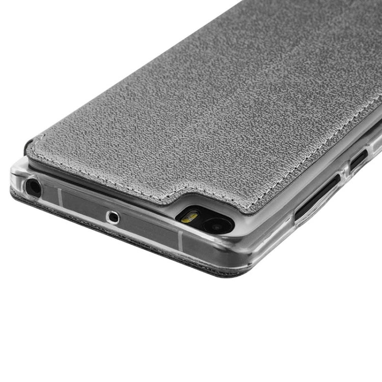 UFO Orange Peel Texture Leather Case with Holder & Card Slot & Caller ID Display for Xiaomi Mi Note