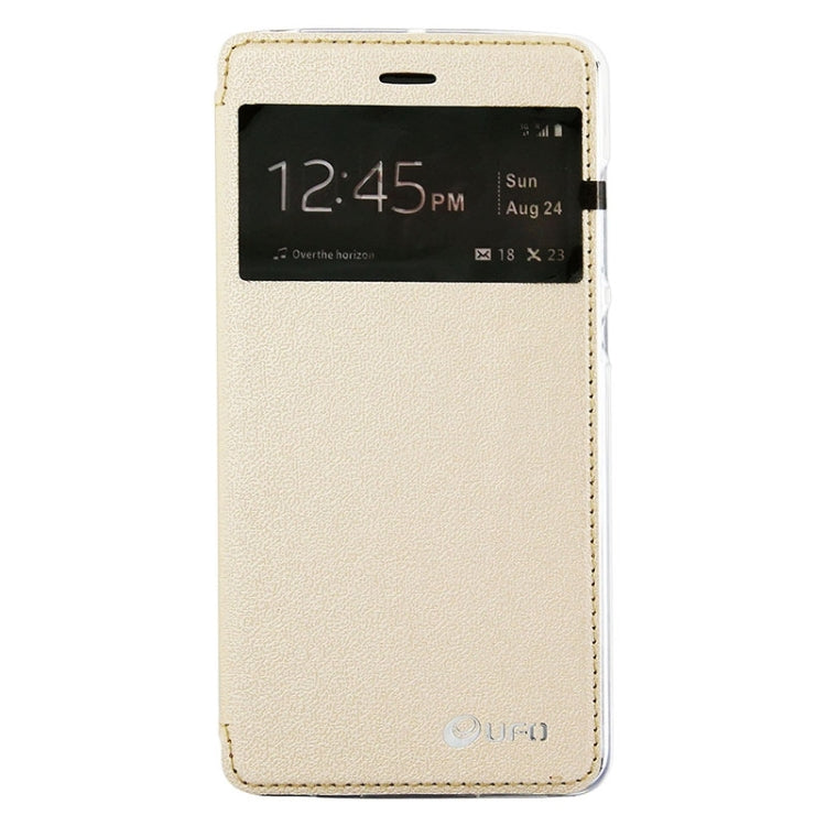 UFO Orange Peel Texture Leather Case with Holder & Card Slot & Caller ID Display for Xiaomi Mi Note