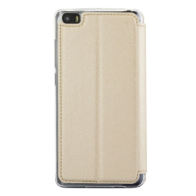 UFO Orange Peel Texture Leather Case with Holder & Card Slot & Caller ID Display for Xiaomi Mi Note