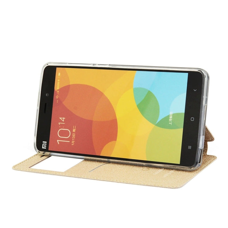 UFO Orange Peel Texture Leather Case with Holder & Card Slot & Caller ID Display for Xiaomi Mi Note