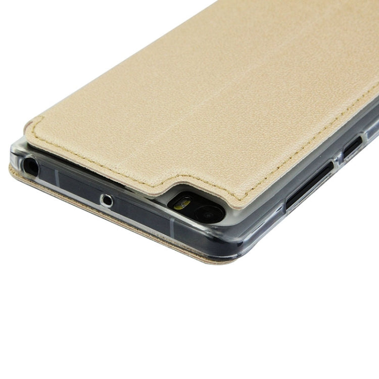 UFO Orange Peel Texture Leather Case with Holder & Card Slot & Caller ID Display for Xiaomi Mi Note