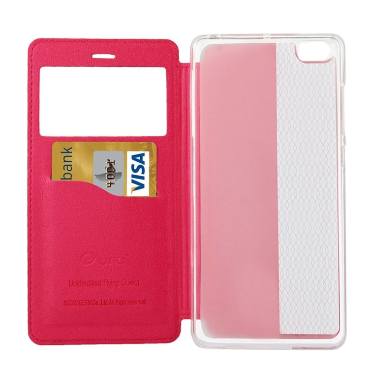 UFO Orange Peel Texture Leather Case with Holder & Card Slot & Caller ID Display for Xiaomi Mi Note