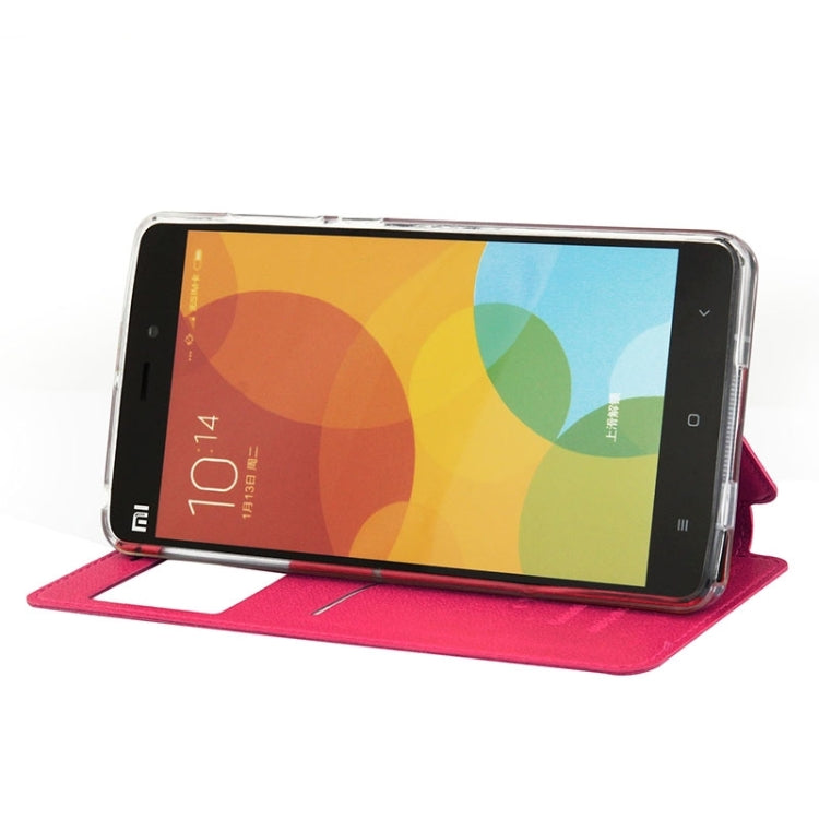 UFO Orange Peel Texture Leather Case with Holder & Card Slot & Caller ID Display for Xiaomi Mi Note