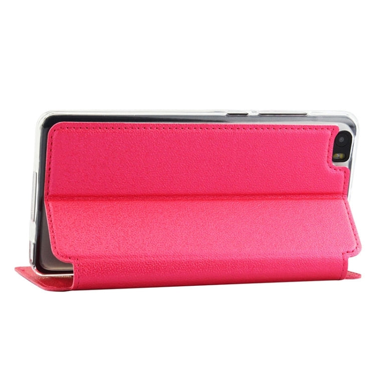 UFO Orange Peel Texture Leather Case with Holder & Card Slot & Caller ID Display for Xiaomi Mi Note