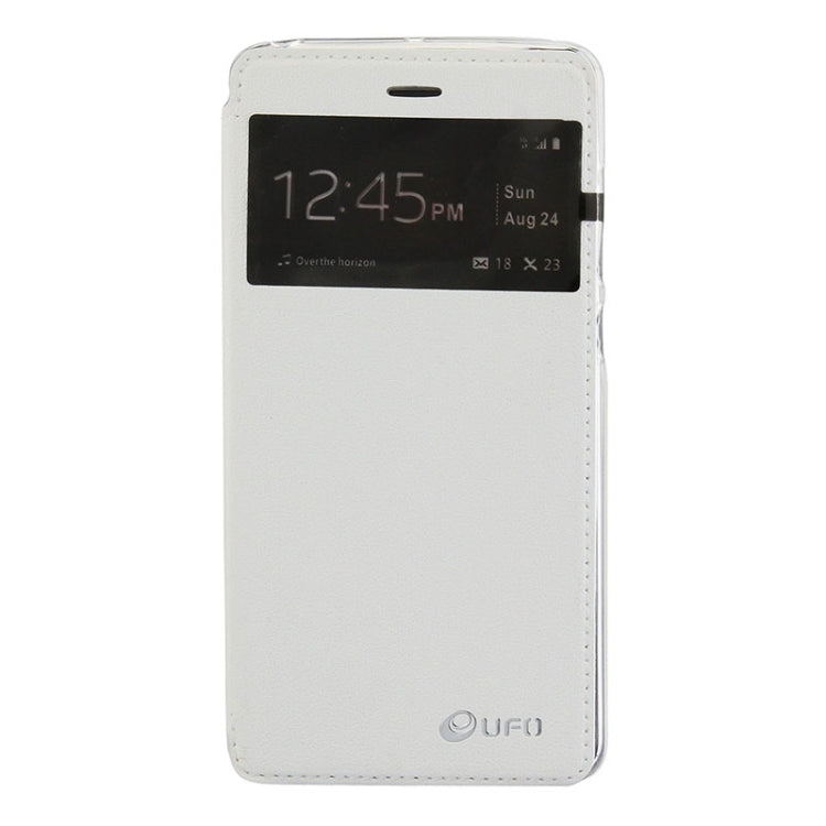 UFO Orange Peel Texture Leather Case with Holder & Card Slot & Caller ID Display for Xiaomi Mi Note