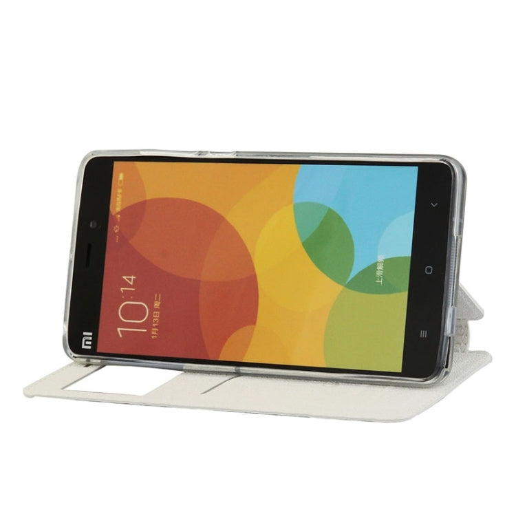 UFO Orange Peel Texture Leather Case with Holder & Card Slot & Caller ID Display for Xiaomi Mi Note