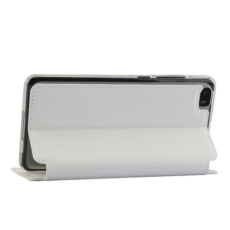 UFO Orange Peel Texture Leather Case with Holder & Card Slot & Caller ID Display for Xiaomi Mi Note