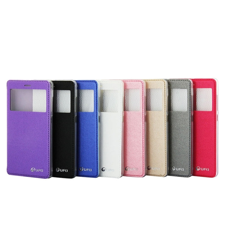 UFO Orange Peel Texture Leather Case with Holder & Card Slot & Caller ID Display for Xiaomi Mi Note