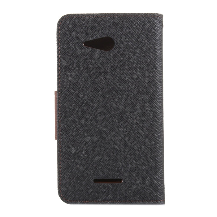 Color Matching Style Cross Texture Horizontal Flip Leather Case with Holder & Card Slots & Wallet for Sony Xperia E4G