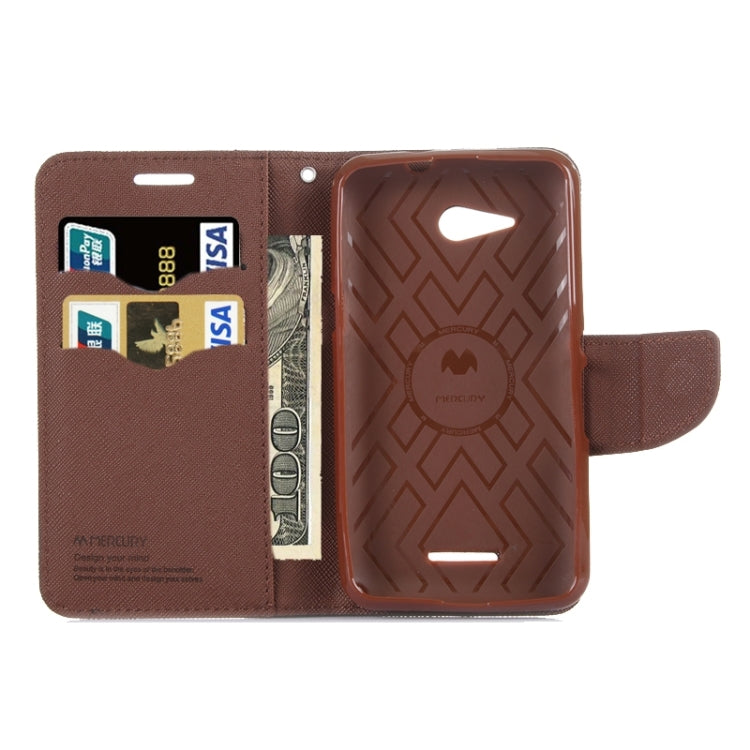 Color Matching Style Cross Texture Horizontal Flip Leather Case with Holder & Card Slots & Wallet for Sony Xperia E4G