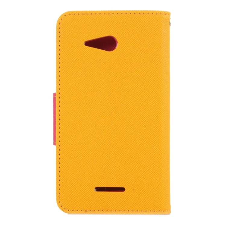 Color Matching Style Cross Texture Horizontal Flip Leather Case with Holder & Card Slots & Wallet for Sony Xperia E4G