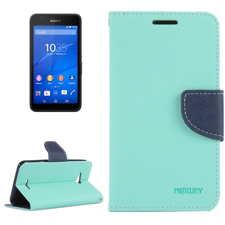 Color Matching Style Cross Texture Horizontal Flip Leather Case with Holder & Card Slots & Wallet for Sony Xperia E4G