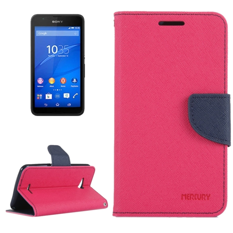 Color Matching Style Cross Texture Horizontal Flip Leather Case with Holder & Card Slots & Wallet for Sony Xperia E4G