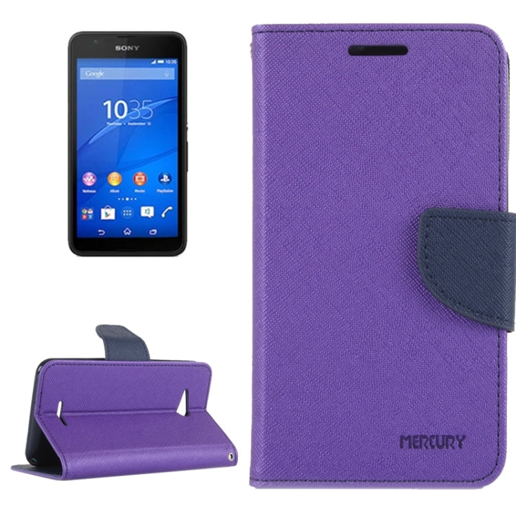 Color Matching Style Cross Texture Horizontal Flip Leather Case with Holder & Card Slots & Wallet for Sony Xperia E4G